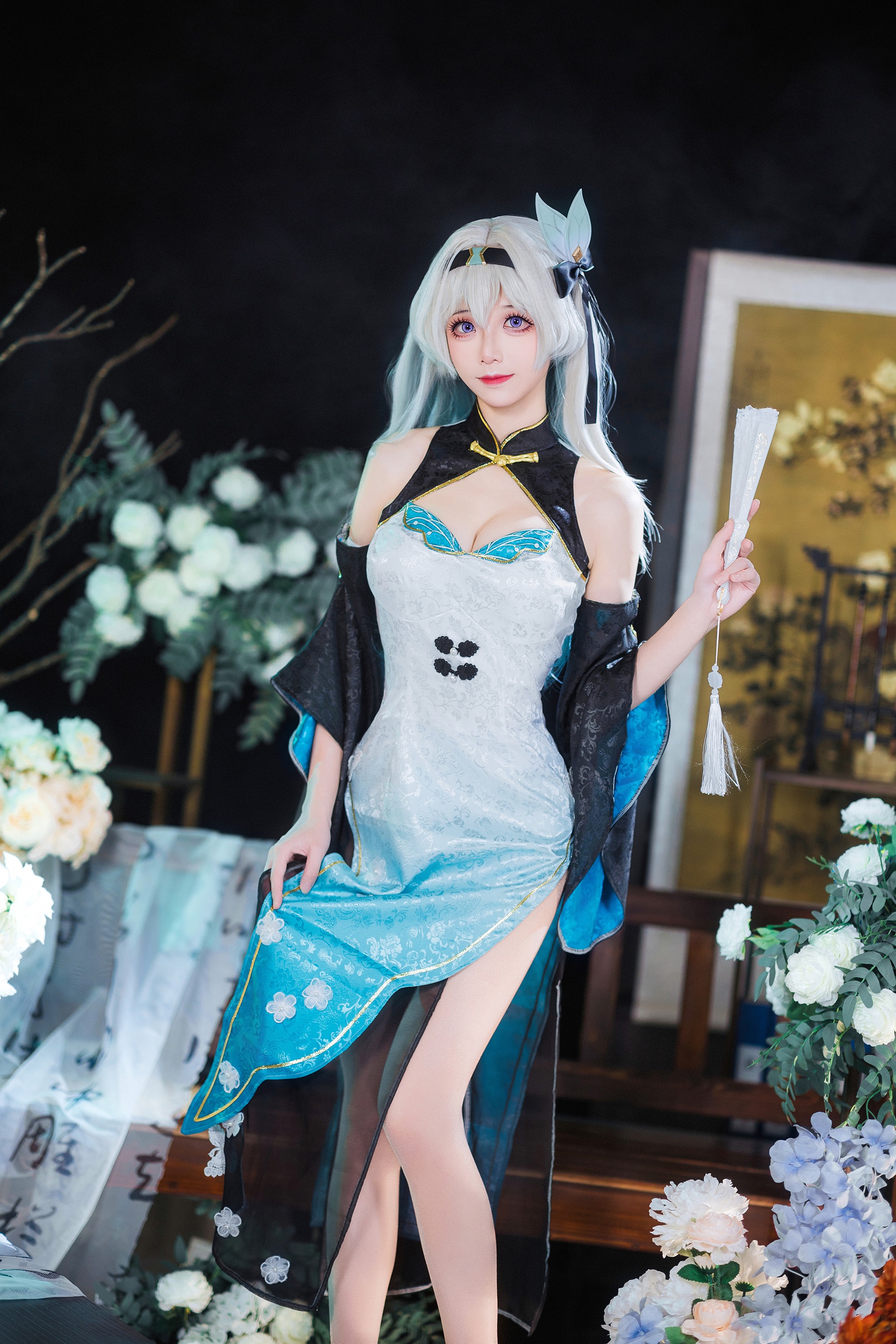 图片[1]-Tomoyo酱 – NO.033 星穹铁道 流萤旗袍 [24P]-XikXak